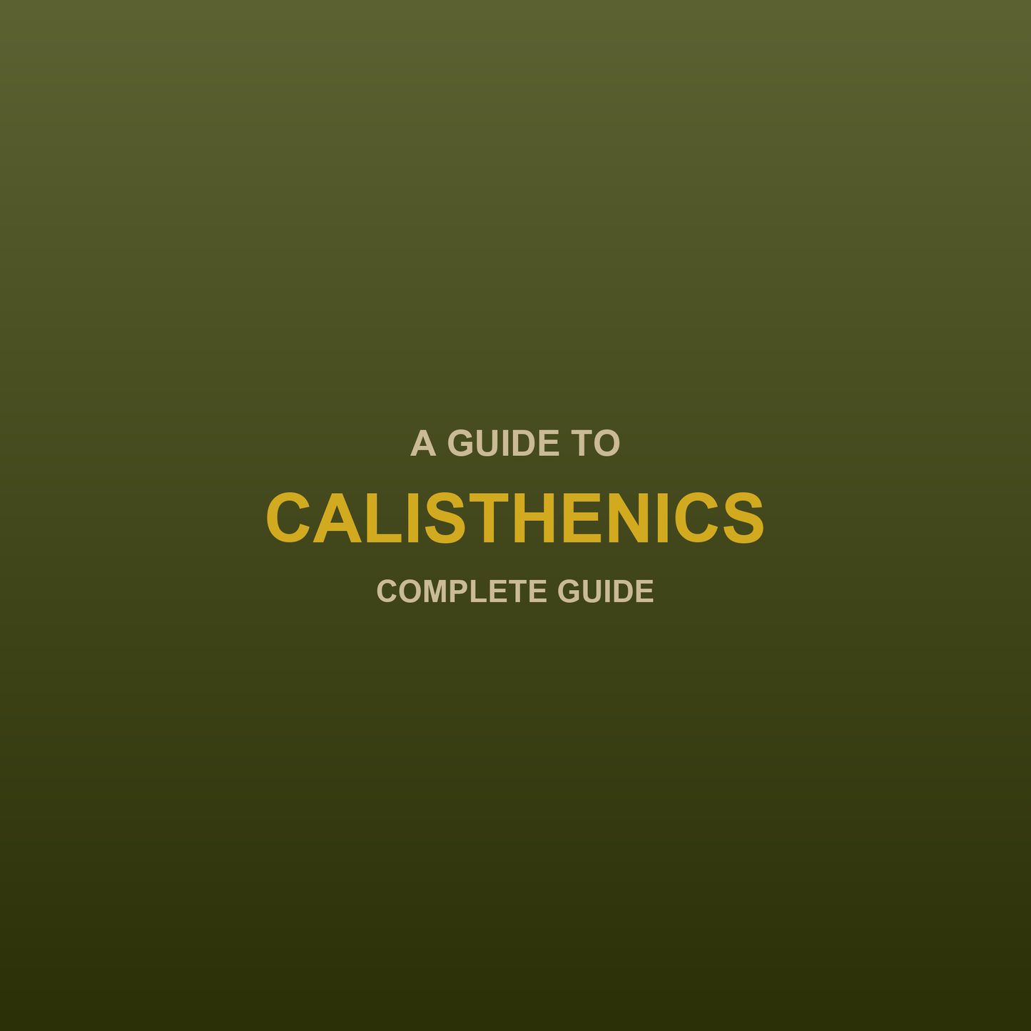 A Guide to Calisthenics — Complete Guide (PDF)