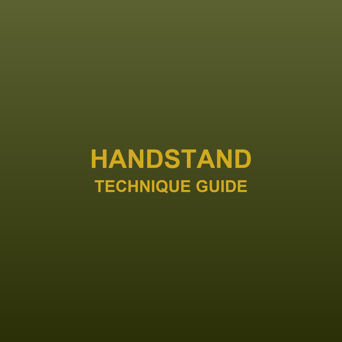 Handstand Technique Guide cover - JRJ Fit
