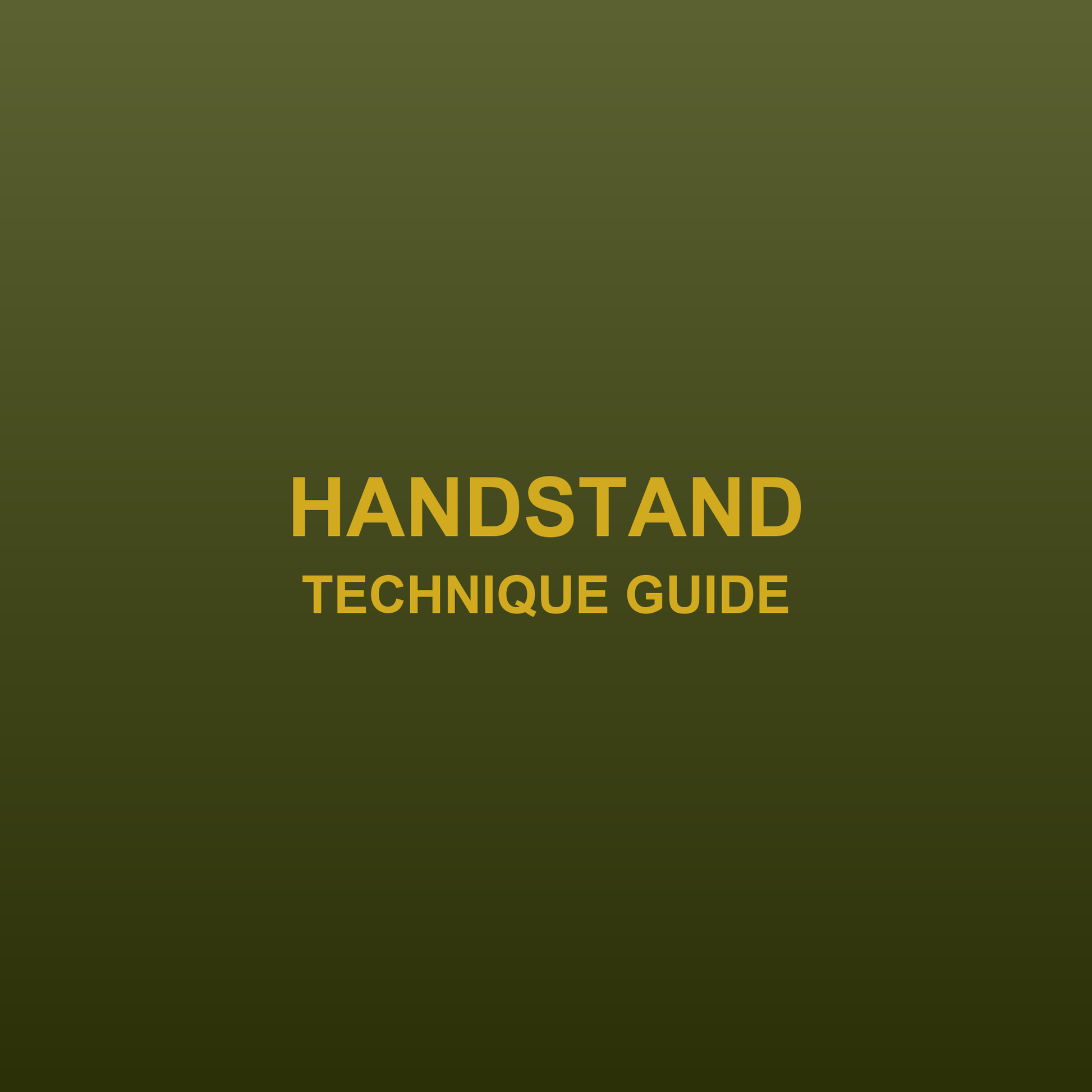 Handstand Technique Guide cover - JRJ Fit
